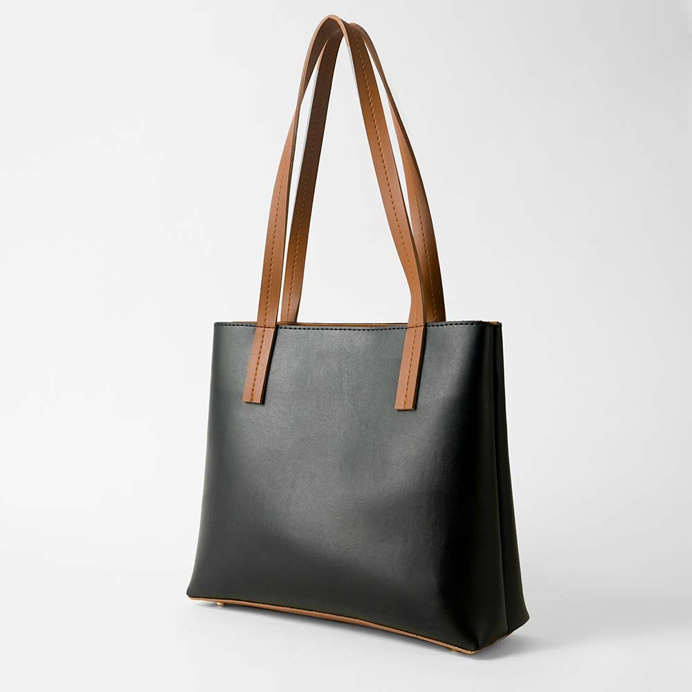 Suave Tote Bag Black Set of 3