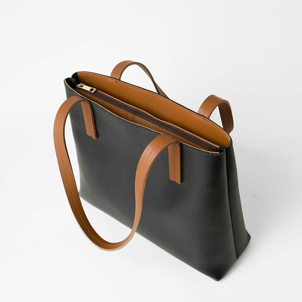 Suave Tote Bag Black Set of 3