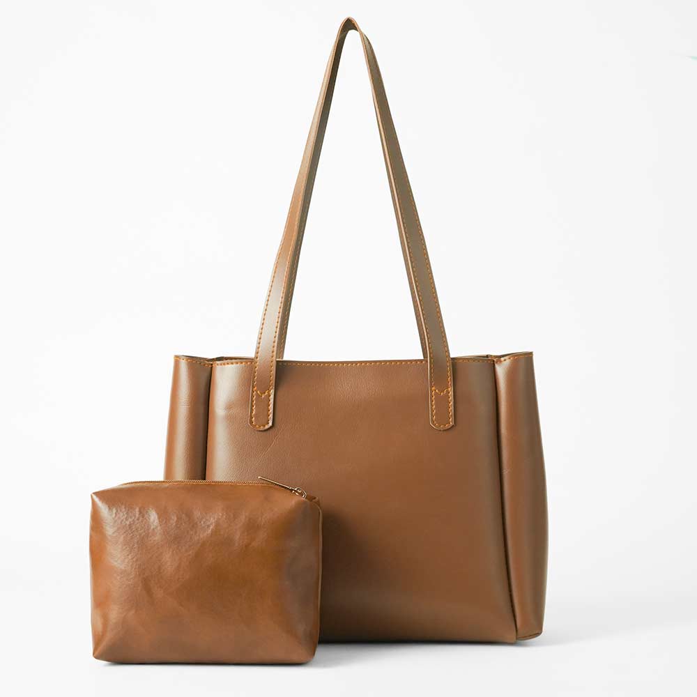 Wide set of 2 Bag Brown