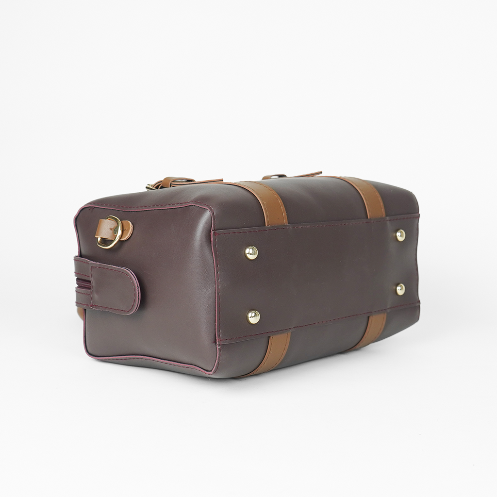 Fly bag maroon & brown