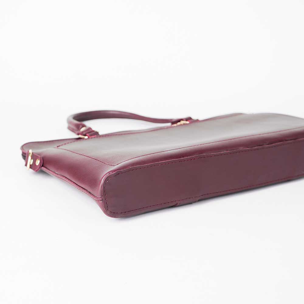 Slik Laptop Bag Maroon - Leather Laptop bags Online