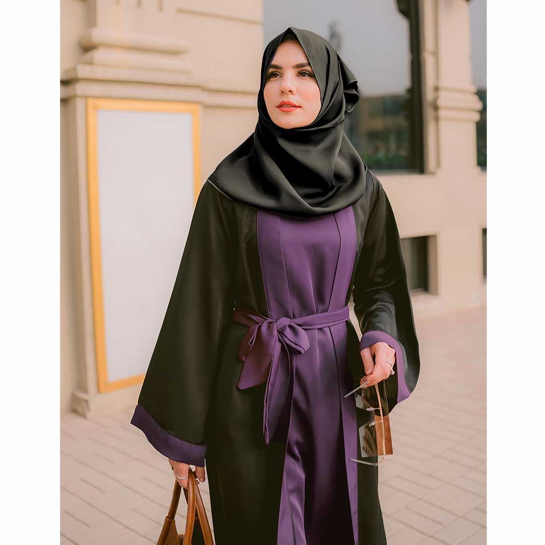 Shop Slay Abaya (Black & Purple) for Women Online in Pakistan
