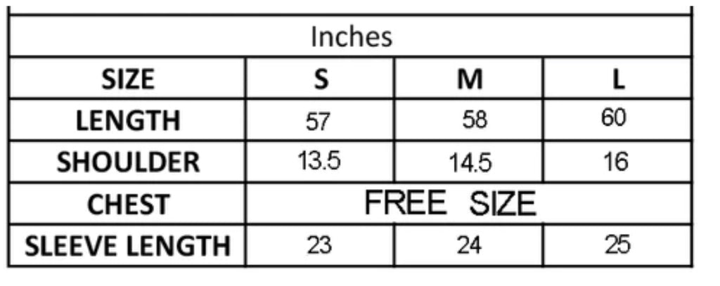 Classic Abaya (pink) shop online in Pakistan - Abaya Sizes